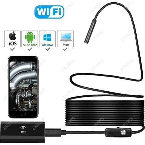 720P WIFI Endoscope Camera Mini Waterproof Inspection Camera 8mm 2MP 1M 2M 3.5M USB Endoscope Borescope IOS Endoscope For Iphone