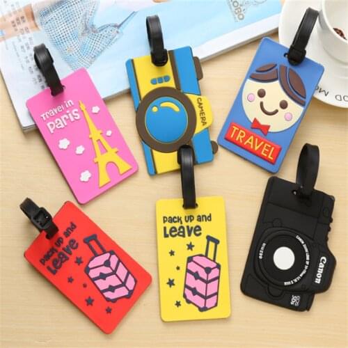 Travel Accessories Creative Luggage Tag Camera Suitcase Identifier Tag Boarding Pass Cartoon Cute Tag Consignment Card Bus Car
