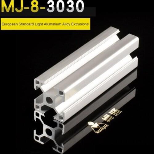 3030 Aluminum Profile Extrusion European Standard Anodized Linear Rail Aluminum Extrusion 3030 Profile for CNC 3D Printer Parts