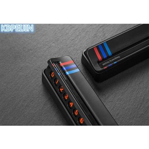 Car-styling Car Temporary Parking Card Drawer Plate Style Car Sticker for fiat punto 500 bravo freemont stilo panda High quality