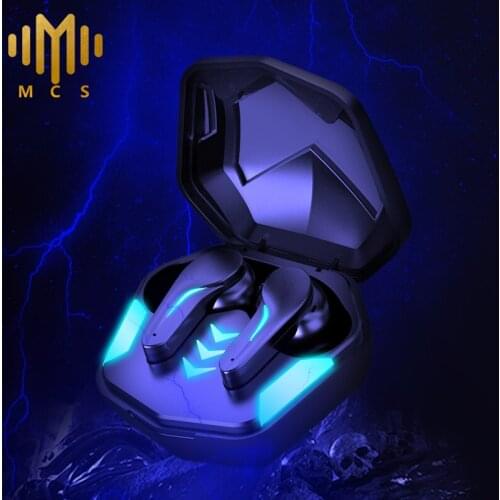 MCS Gaming Headphones With Microphone Wireless Bluetooth V5.1 Earphones Sport Headset Music Earbuds CVC 8.0 Noise Cancelling