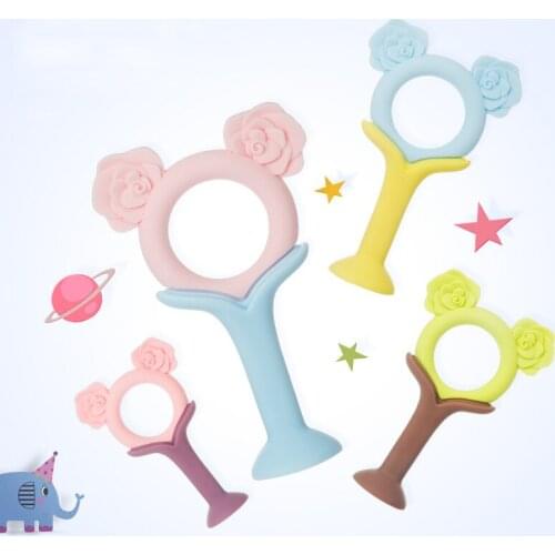 Baby Gelatin Baby Molar Bar Cartoon Silica Gelatin Baby Bite Le Rose Gelatin Latex Latex Training Wholesale