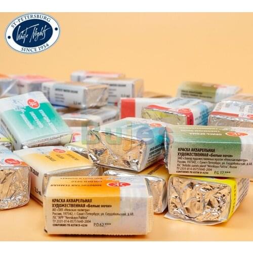 WHITE NIGHTS Artists' Watercolour 72 colors available,in pan Full 2.5 ml,designed for professional artists and emerging artists