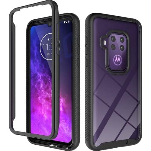 2 in 1 Hybrid Full Protection Cover For Motorola Moto One Zoom Case Shockproof Rugged Clear Cases Phone Cover Capa