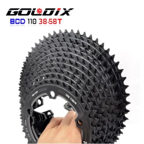 GOLDIX 110/5 BCD 110BCD Road Bike Narrow Wide Chainring 38T-58T Bike Chainwheel Forshimano sram Bicycle crank Accessories