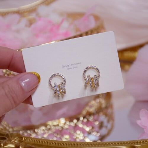 S925 Silver Needle Exquisite 14k Real Gold SSS Personalized Earrings Ladies Temperament Collocation Jewelry Pendant