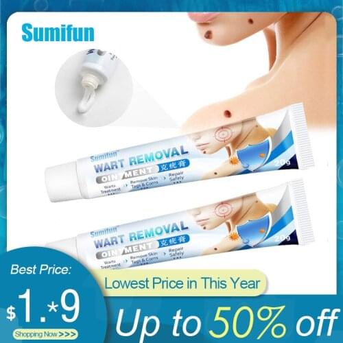 1Pc Sumifun Wart Treatment Cream Warts Remover Antibacterial Ointment Skin Tag Remover Extract Corn Plaster Warts Ointment