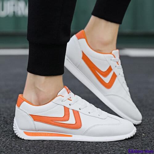 Casual Leather Shoes Mens White Sneakers Unisex Couple Shoes Fashion Leather Sneakers Boys Comfort Sneakers