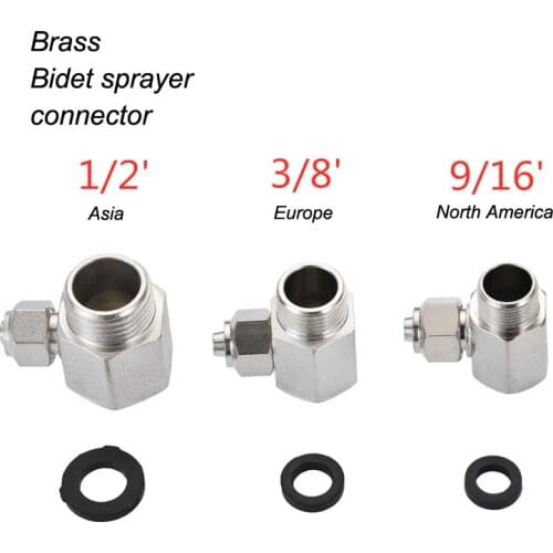 Brass Bidet Connector Toilet Seats Bidet Non-Electric Bidet Attachment Self-Cleaning Sprayer Mechanical Nozzle Muslim Shattaf