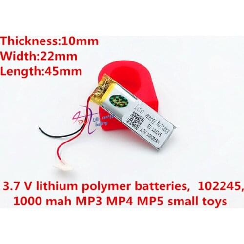 Li-po best battery brand Size 102245 3.7V 1000mah Lithium polymer Battery with Protection Board For GPS MP3 MP4 Digital Products