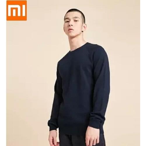 Xiaomi MITOWNLIFE Men Round neck long sleeved sweater pullover male Loose and comfortable Cotton Knit Sweatshirt
