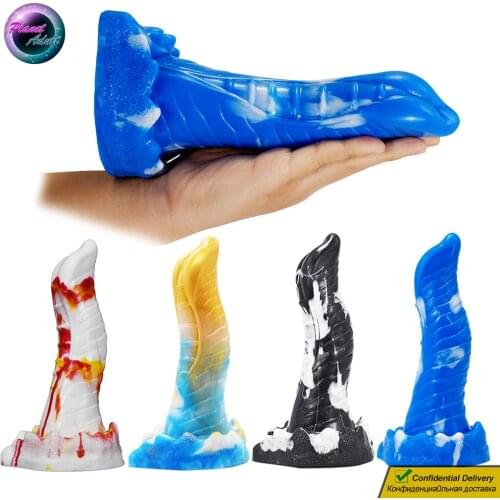 YOCY Silicone Dragon Dildo Monster Penis Animal Style Dick Masturbator Adult Sex Toys Anal Plug for Women Lesbian Suction-Cup