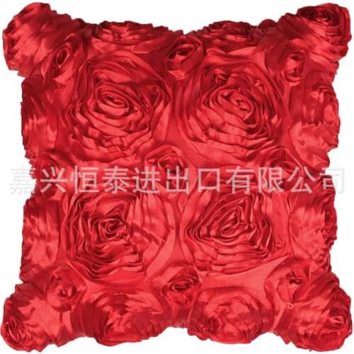 Rose Embroidery Pillowcase, Home Soft Decoration Wedding Supplies Pillowcase Sofa Cushion Cover