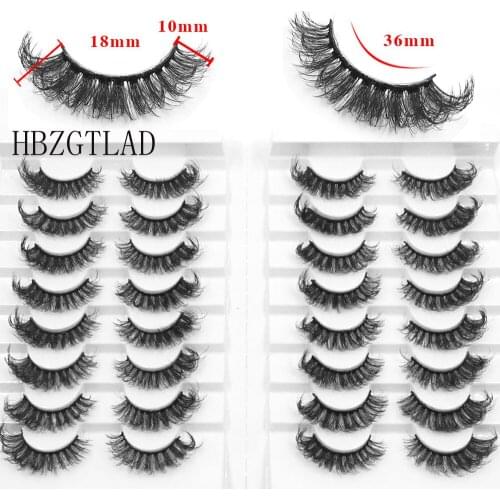NEW 5/16Pairs 8-25mm 3d Mink Lashes Bulk Faux Thick Long Wispy Natural Mink Lashes Pack Short Wholesales Natural False Eyelashes