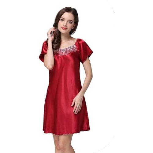 New 2021 Womens Summer Sexy Short Sleeved Sexy Nightdress With lace Pijama Bathrobe Sets Nightgown Robe Womens Nightgown