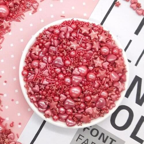 Food Grade Red Sprinkles Fondant Cake Decoration Edible Colorful Beads Cake Decorating Baking Tools Food Coloring