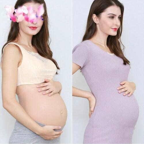 Lifelike Soft Silicone Artificial Belly 8-10 Months Tummy Fake Realistic Pregnant 2500g Women Pregnancy Training Actors Prop Hot