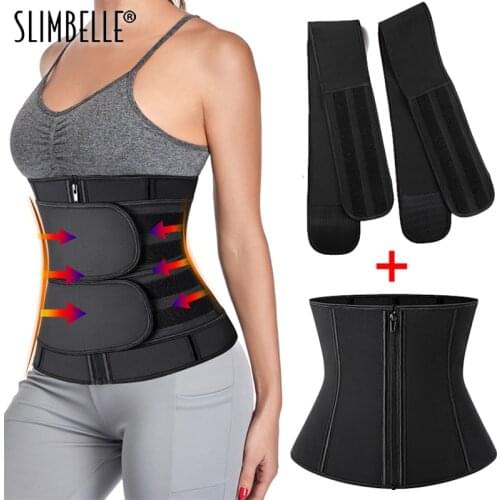 Detachable Slimming Belt Neoprene Sweat Waist Trainer Corset Body Shaper Sweat Shapewear Workout Trimmer Belly Waist Cinches