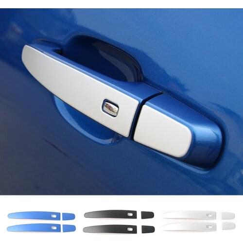 SHINEKA Aluminium Alloy Car Exterior Door Handle Decorative Cover Trim Frame Sheet Sticker Kit for Chevrolet Camaro 2017