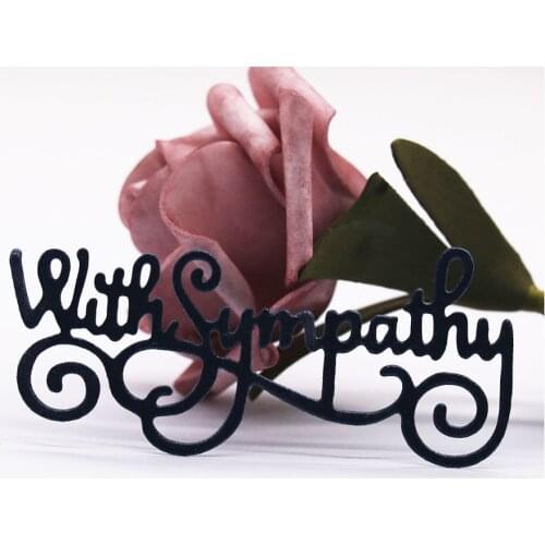 Word With Sympathy Word Dies For Card Making Die Cutting Dies Scrapbooking Paper Puncher Craft Supplies Products For Crafts