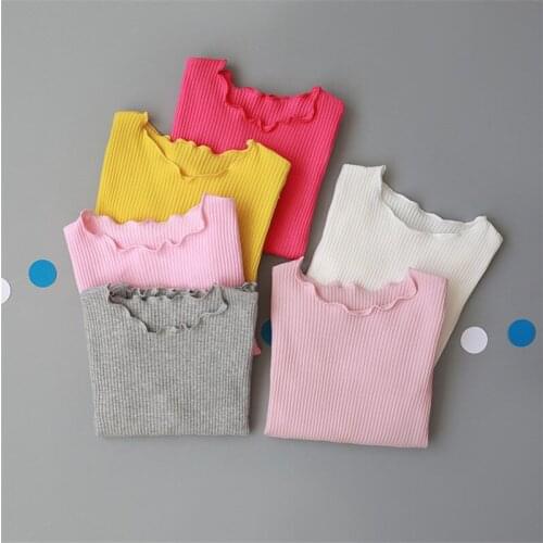 1 2 3 4 5 Years Toddler Girls Sweater Korean Knitted Long Sleeves Tops For Girl Kids Clothing Shirts Casual Girl Clothes 2019