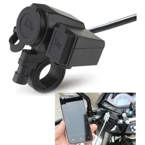 WUPP Motorcycle Waterproof USB Car Charger Cell Phone Charger Cigarette Lighter Holder Cell Phone Navigator GPS Power Supply