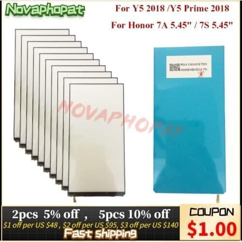 Novaphopat 100% Tested LCD Display Backlight Film For Huawei Y5 Prime 2018 Honor 7A 5.45" 7S LED Back light 10pcs/lot