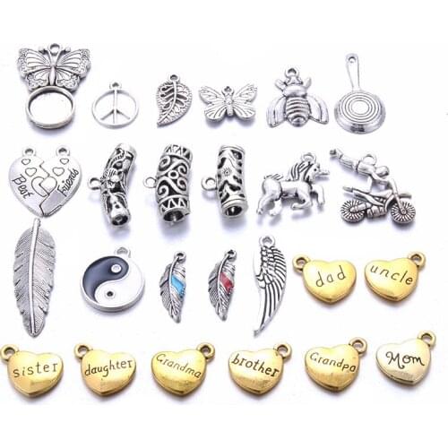 10pcs Antique Metal Alloy Vintage Earring Charm Connectors For Jewelry Making DIY Earrings Findings Jewelry Accessories