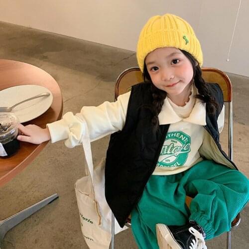 2021 Korea style girls boys vest autumn cotton fashion kids waistcoat 2-8 years