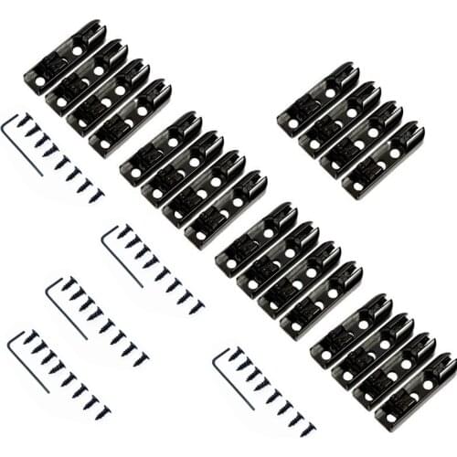 5 Sets Individual 4 String Bass Guitar Bridge Tailpiece String Container Screw Chrome Plated