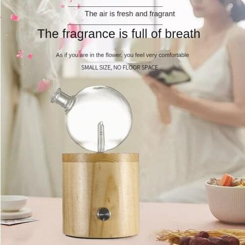 Waterless Essential Oil Pure Diffuser Nebulizer Oil Aromatherapy Diffuser Electric Wood Glass Home Aroma