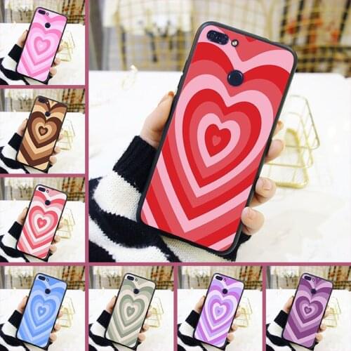 Phone Cases For Huawei Y3 Y5 Y6 II Y7 Pro Case Silicone Pink Heart Soft Back Cover For Huawei Y5 Y6 Y7 Prime 2017 2018 Y9 2019