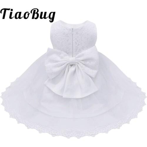 Infant Baby Toddler Girls Floral Lace Princess Wedding Formal Pageant Easter Party Dress Little Girls Flower Formal Tulle Dress