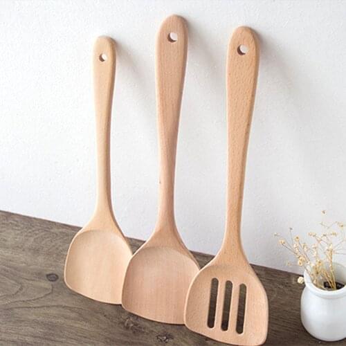 Kitchen Tool for Non-stick Pan Wooden Turner Wooden Spatula Wood Shovel Kitchen Tool Cookware Rice Spoon Tableware