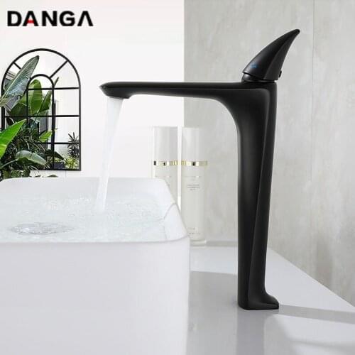 Brass Basin Faucets Golden Bathroom Tap Bath Mixer Single Hole Sink Faucet European Style Creative Hot and Cold Water Tap