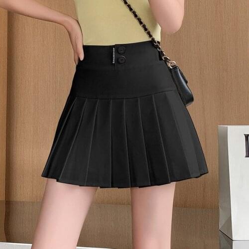 Summer Womens Pleated Skirt Anti-glare High Waist A-line Skirts Cute Sweet Dance Mini Skirt