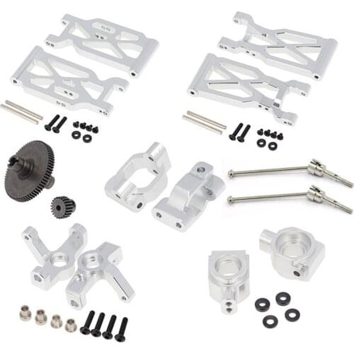 Metal Swing Arm Front Wheel Seat Gears CVD Kit Upgrade Parts for WLtoys 104001 RC Car