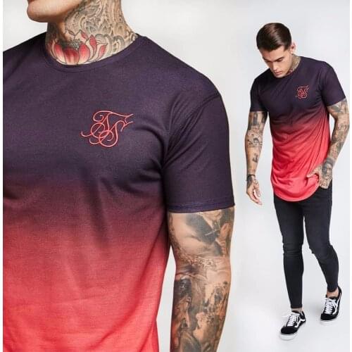 Fashion summer Kanye West Sik Silk Men Casual Hip Hop Swag Tyga Irregular cut Zipper Short Sleeved T-shirts Khaki green red