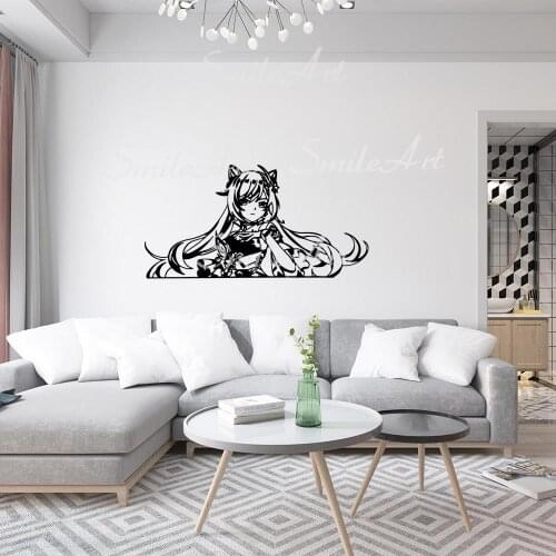 Cartoon Genshin Removable Art Vinyl Wall Stickers For Baby Kids Rooms Decor Decoration Accessories