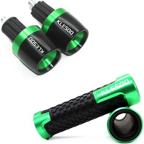 For kawasaki KLE500 KLE 500 7/8"22mm Motorcycle handlebar grip end motorbike handles handle bar ends grips moto CNC accessories