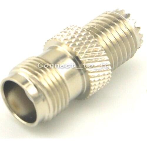 Nickel Plated Mini UHF Female to TNC Female Straight Connector RF Coax Adapter