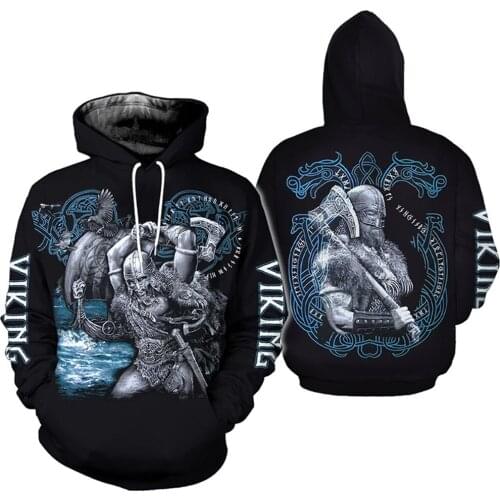 PLstar Cosmos Viking Warrior Tattoo New Fashion Tracksuit casual 3DfullPrint Hoodie/Sweatshirt/Jacket/Mens Womens style-27