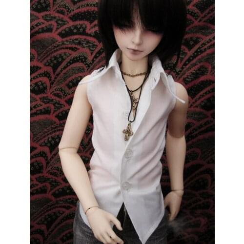 BJD doll clothes white shirts without sleeves for 1/4 1/3 BJD SD DD Uncle doll accessories only white shirt