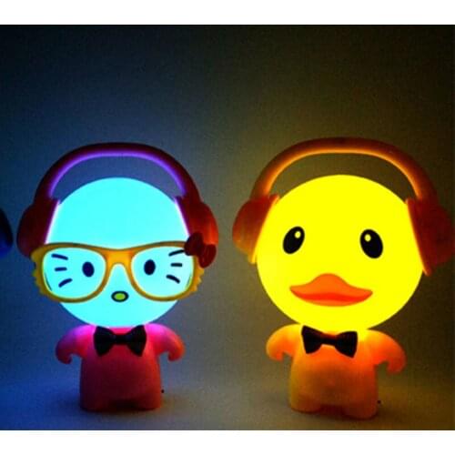 Cartoon Shape Plastic Glow Stick Musical Lantern Colorful Led Light Toy Novelty Toys For Kids