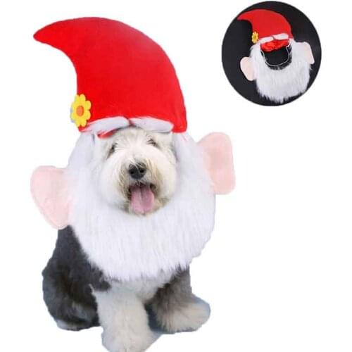 Christmas Dog Hat Costume Dog Christmas Hat Honden Petje Yorkshire Small Animals Clothes Set Pet Christmas Antler Headband