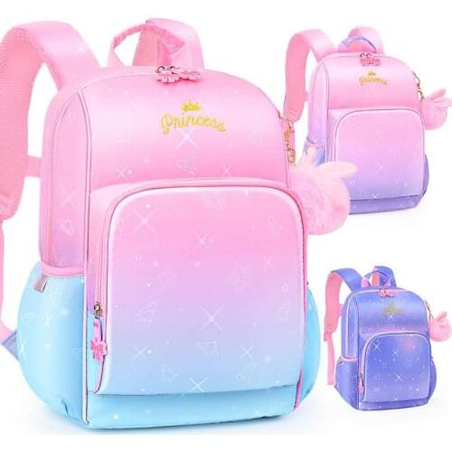 Disney Frozen Princess School Bag for Girls Primary Student Shoulder Backpack Super Light Large Capacity Christmas Gift Mochilar