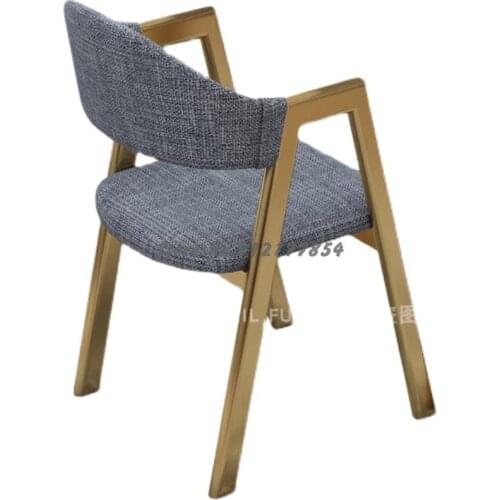 Nordic dining table chair leather simple home desk stool backrest makeup chair modern hotel restaurant light luxury dining chair