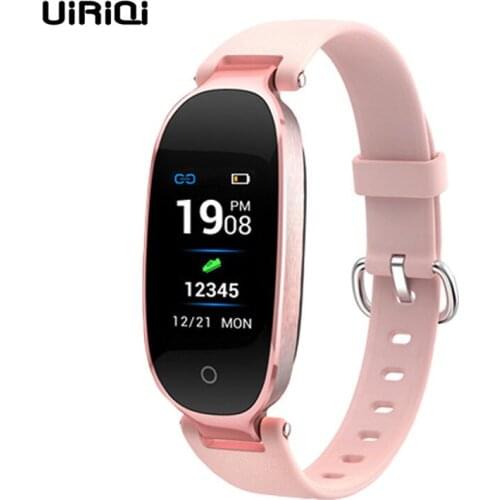 UiRiQi Bluetooth Waterproof Smart Watch Fashion Women Ladies Heart Rate Smart Wristband For Android iOS Phones Colurful Display