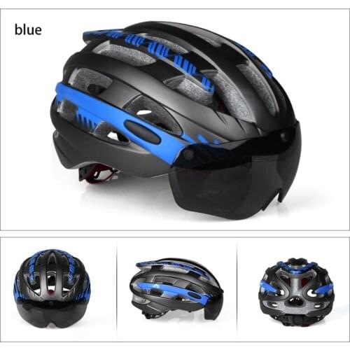 Bicycle helmet cycling unisex super light integrally-molded inside electric bike MTB mountain bike aero helmet safety cap breathable fashion magnetic glass road helmet for cycling bike bicycle helmet