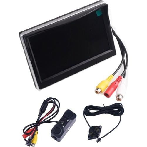 Night Vision Reverse CCD 12 LED Rear View Camera With 5" 5 Inches TFT Parking Monitor Video Player And 2RCA Video Input